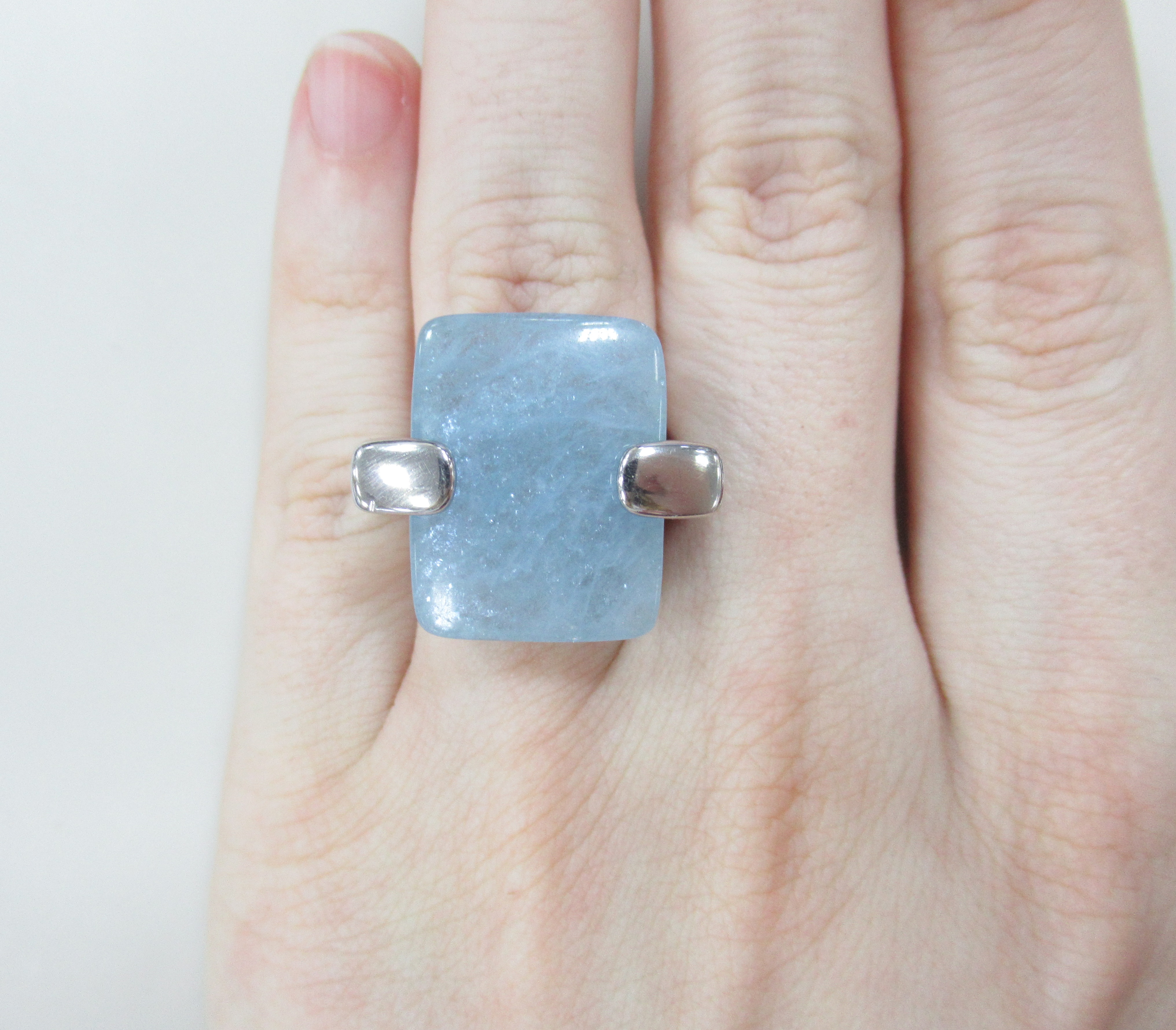 Серебряное кольцо с аквамарином